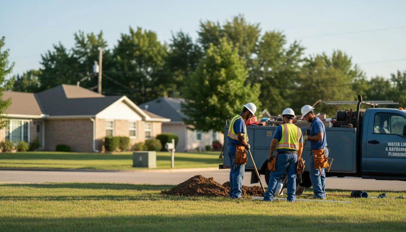 Residential water line and bathroom plumbing service in Greensboro, NC